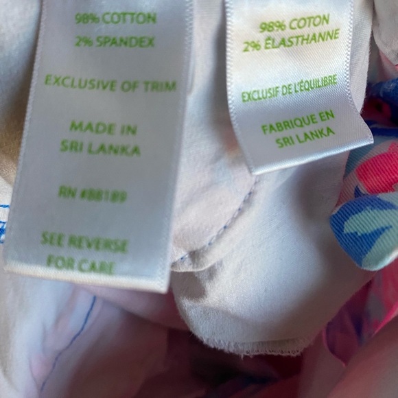 Lilly Pulitzer Sadie Bennet Blue Day Dreamin Crop Chino Stretch Tropical Pants00 - Picture 5 of 13